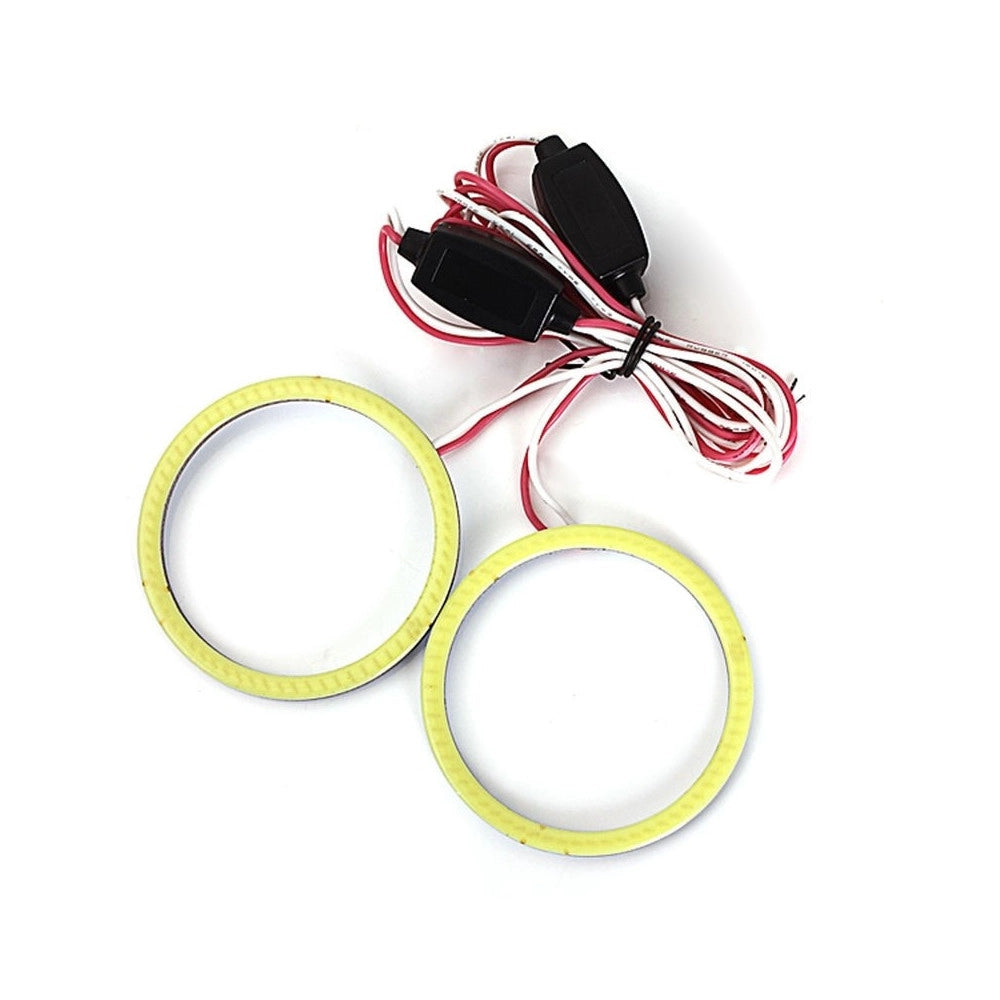 Trade Shop - Led Circolare Per Auto 12v Fari Occhi D'angelo Luce Bianco Freddo Anello 10 Cm -