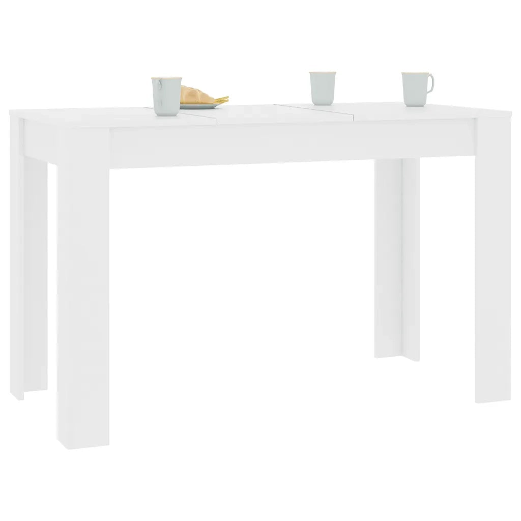 Tavolo da Pranzo Bianco 120x60x76 cm in Legno Multistrato 800432