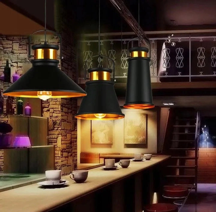 Lampada Da Soffitto Asti Abc Nero/oro