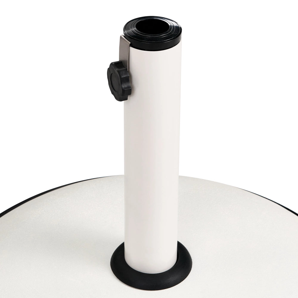 Base per ombrellone in cemento Bianco 23 kg Portaombrellone da esterno rotondo