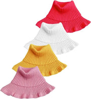 Coltrui accessorio da donna a maglia a quadri - 4 pezzi - scollabile - sciarpa con inquadratura di colletto finto - stile coltrui accessorio
