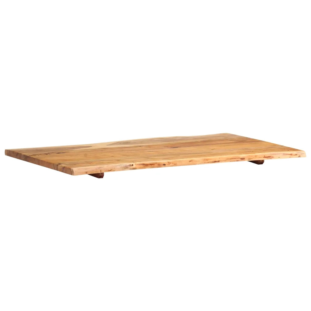 Piano del Tavolo | Superficie Tavolo | Piano Scrivania in Legno Massello di Acacia 100x(50-60)x2,5 cm
