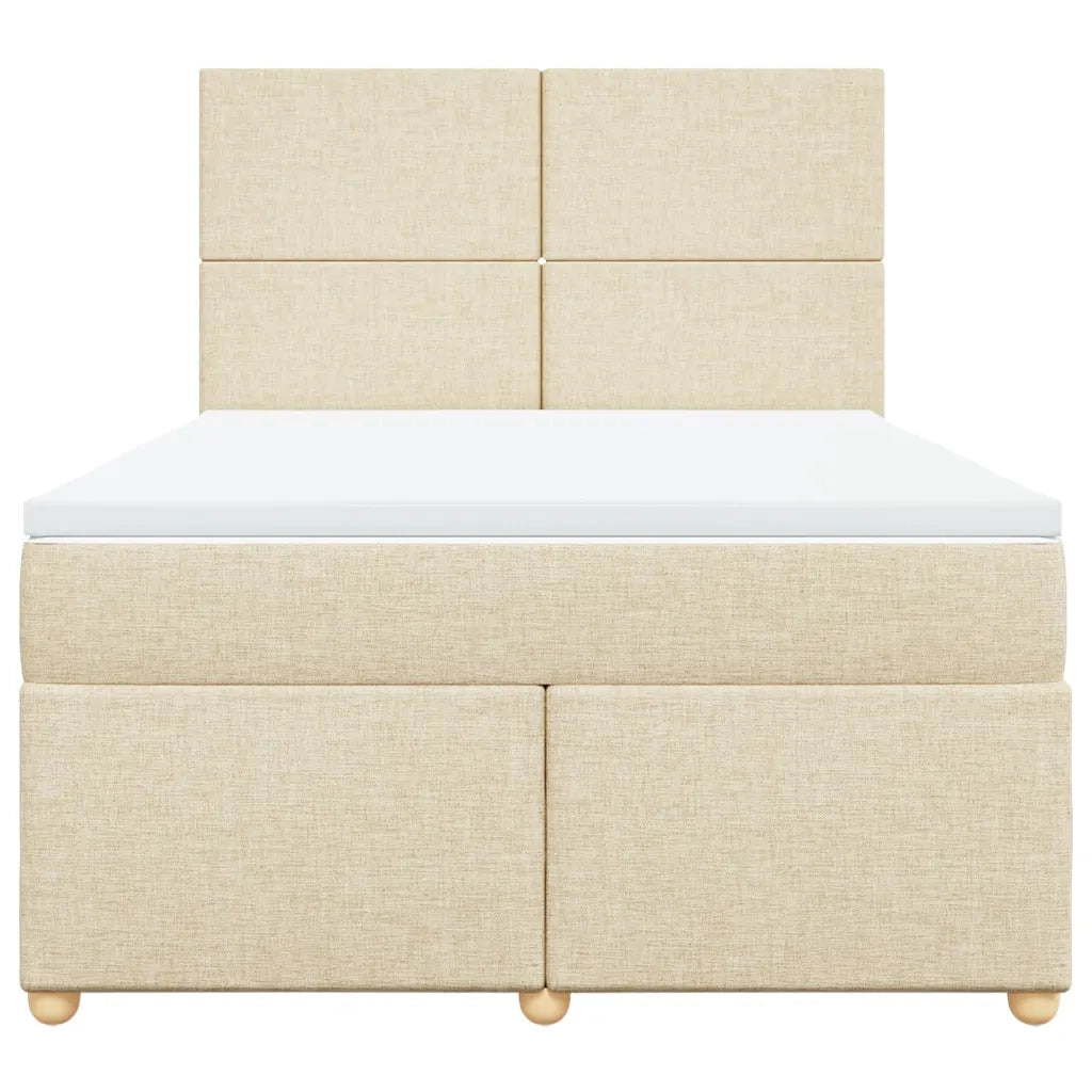 Giroletto a Molle con Materasso Crema 140x200 cm in Tessuto 3293601