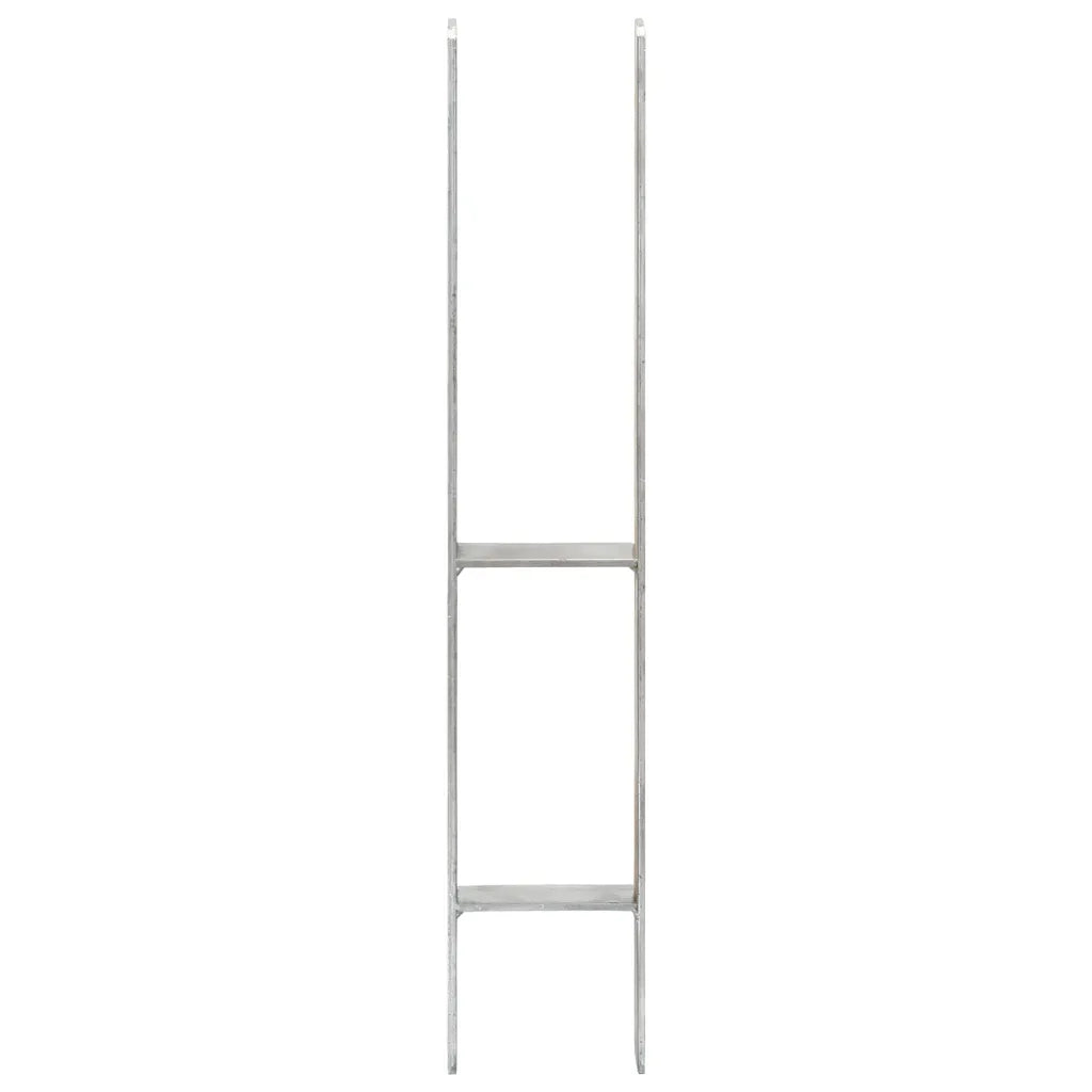 Picchetti per Recinzione 6 pz Argento 10x6x60cm Acciaio Zincato 145303