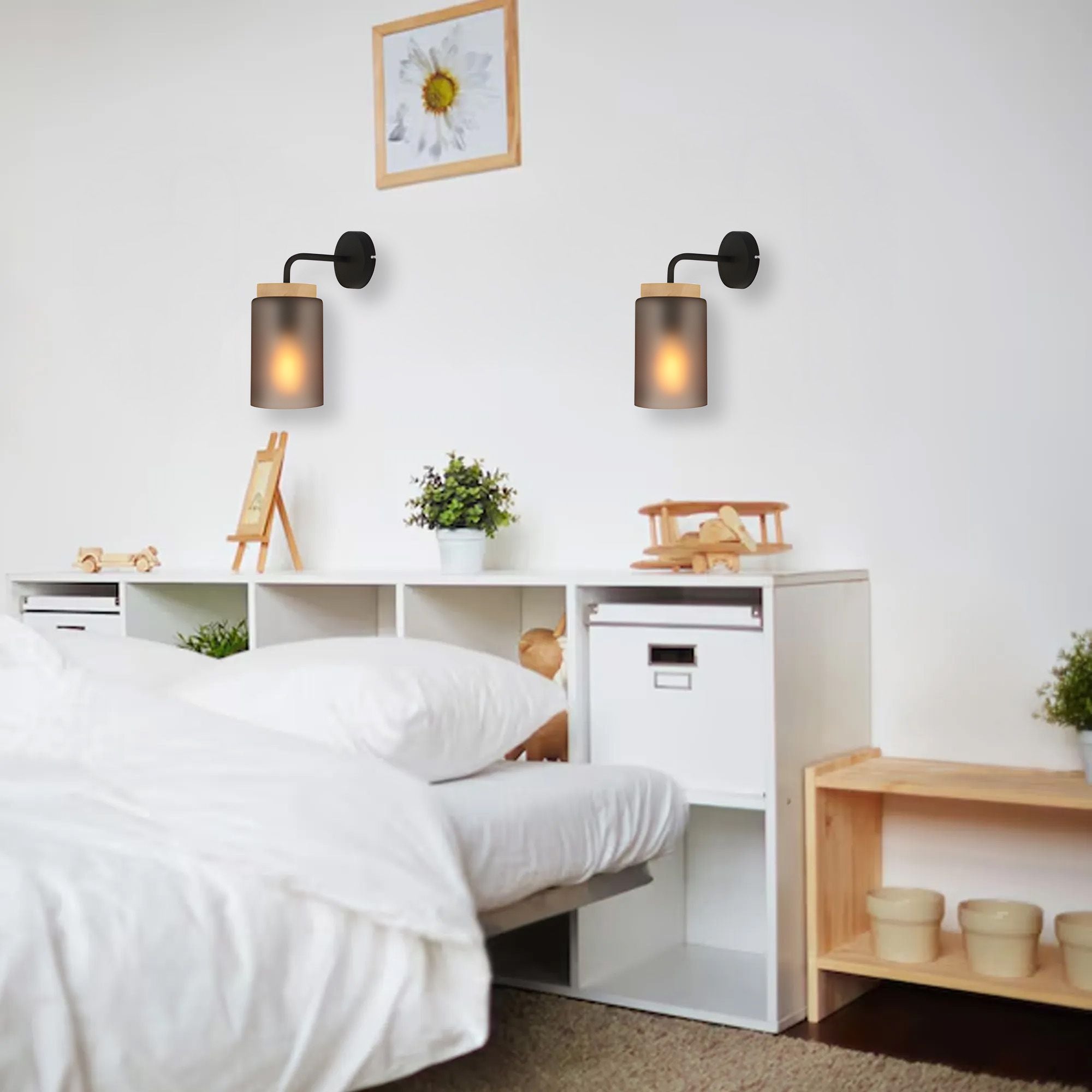 Lampada Da Parete APP1814-1W Frosted Grey