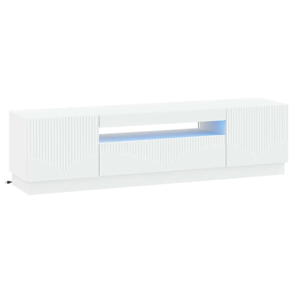 Mobile TV LED Bianco Legno ingegnerizzato 897345