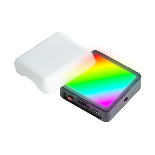 Instarter Mini LED RGB Luce per smartphone, fotocamera, fotografia, videochiamate, streaming, temperatura di colore 3200-7500K