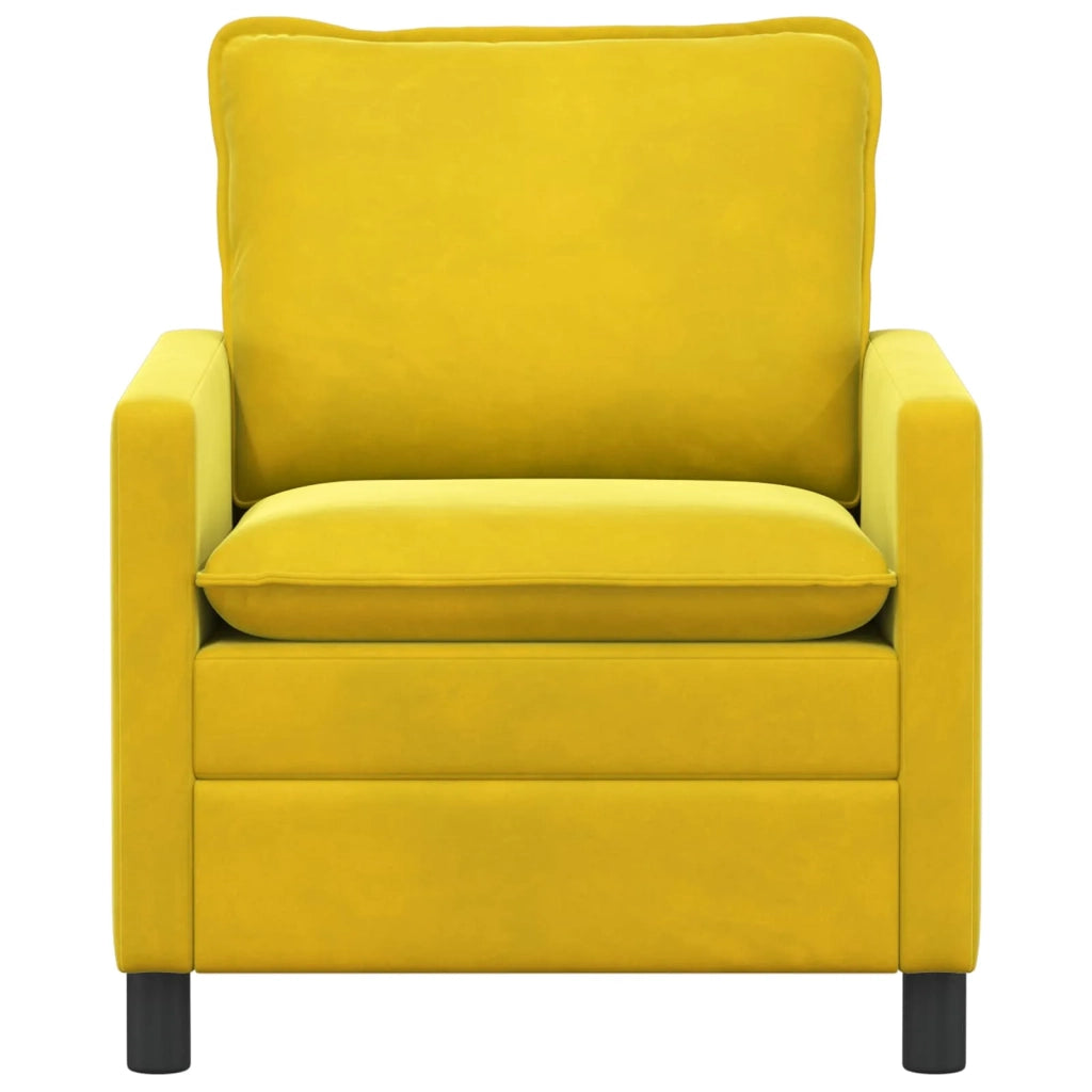 Divano Giallo 76 x 81 x 87,5 cm Velluto