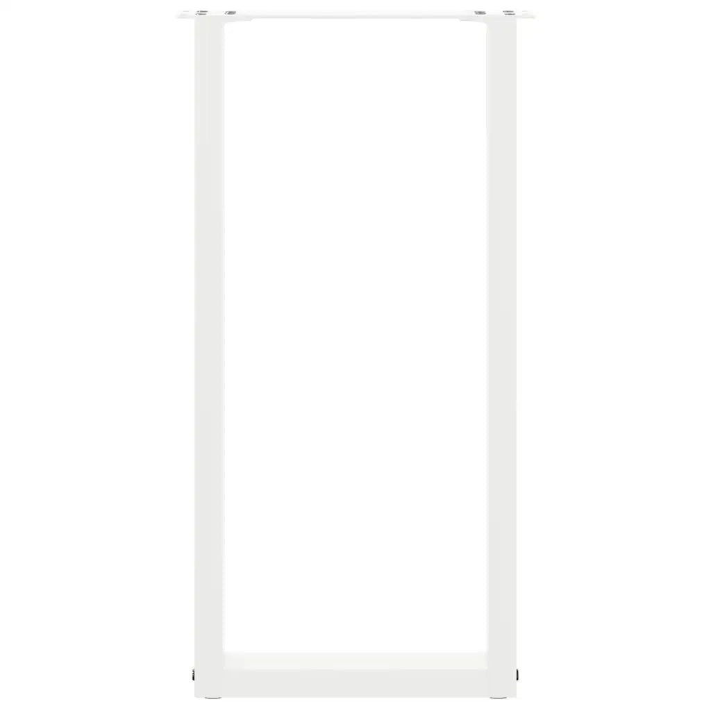 vidaXL Gambe per tavolo consolle a forma di U 2 pz bianche 28x(72-73) cm in acciaio