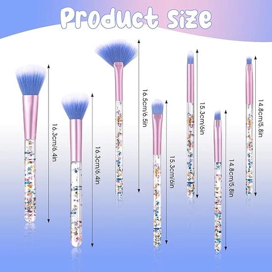 Set di pennelli per trucco professionale, pennelli di alta qualità sintetici, per polvere, crema liquida, viso, ombretto, pennello cosmetico 7