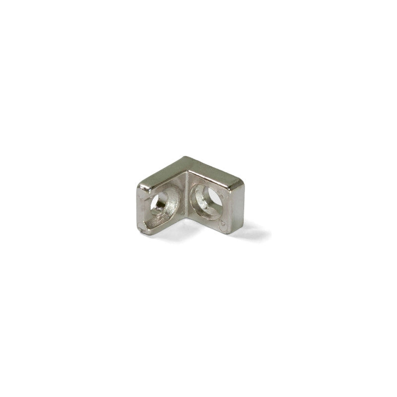Lotto di 50 Squadrette di unione per mobili, 42x42mm, 4 fori, Acciaio, Zincato bianco