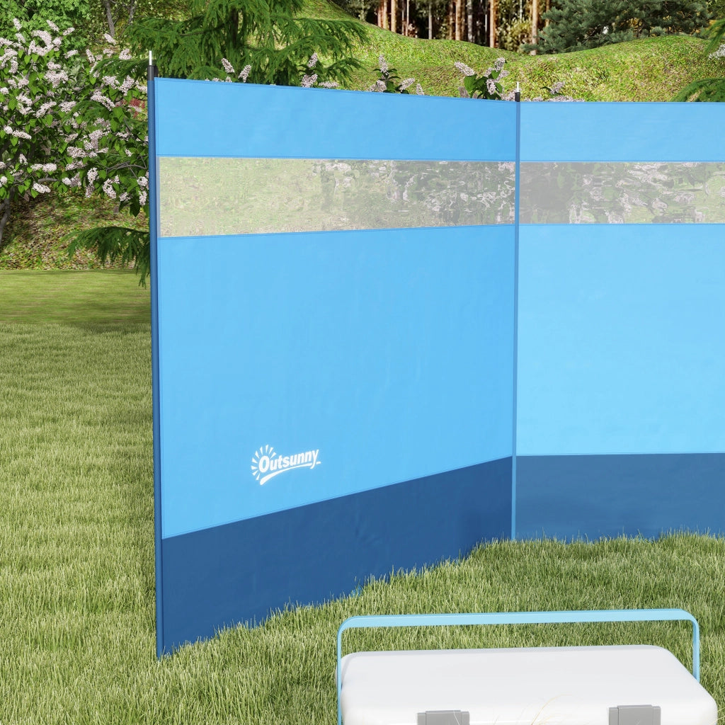 Paravent da giardino pieghevole ¨C zephmum ¨C blu 440x140 cm
