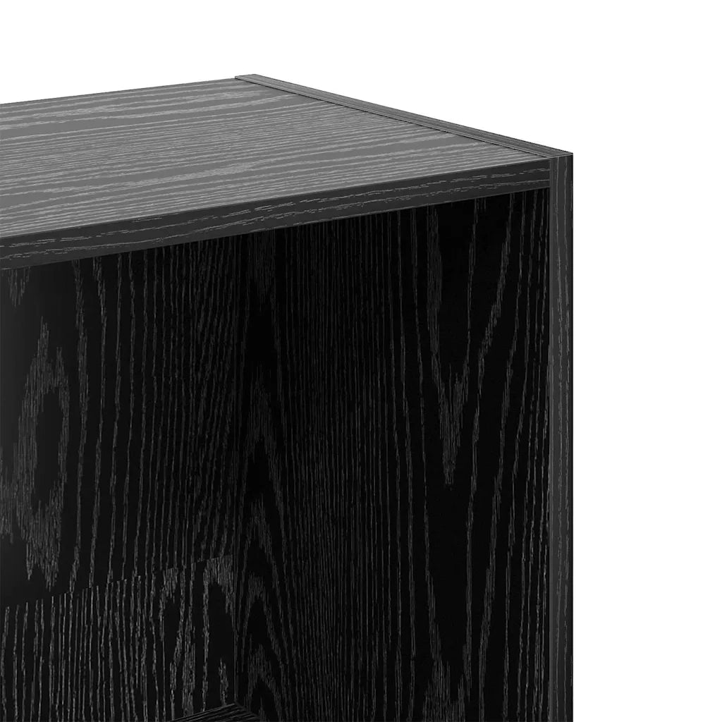 Libreria-Scaffale per Libri-Mobile di Stoccaggio Rovere Nero 40 x 30 x 114 cm Legno multistrato