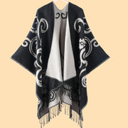 Sciarpa da donna in cashmere, reversibile, modello allungabile