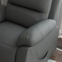 Poltrona Alzapersona Reclinabile fino a 135° con 8 Punti Massaggianti, Telecomando e Poggiapiedi, 91x86x101 cm