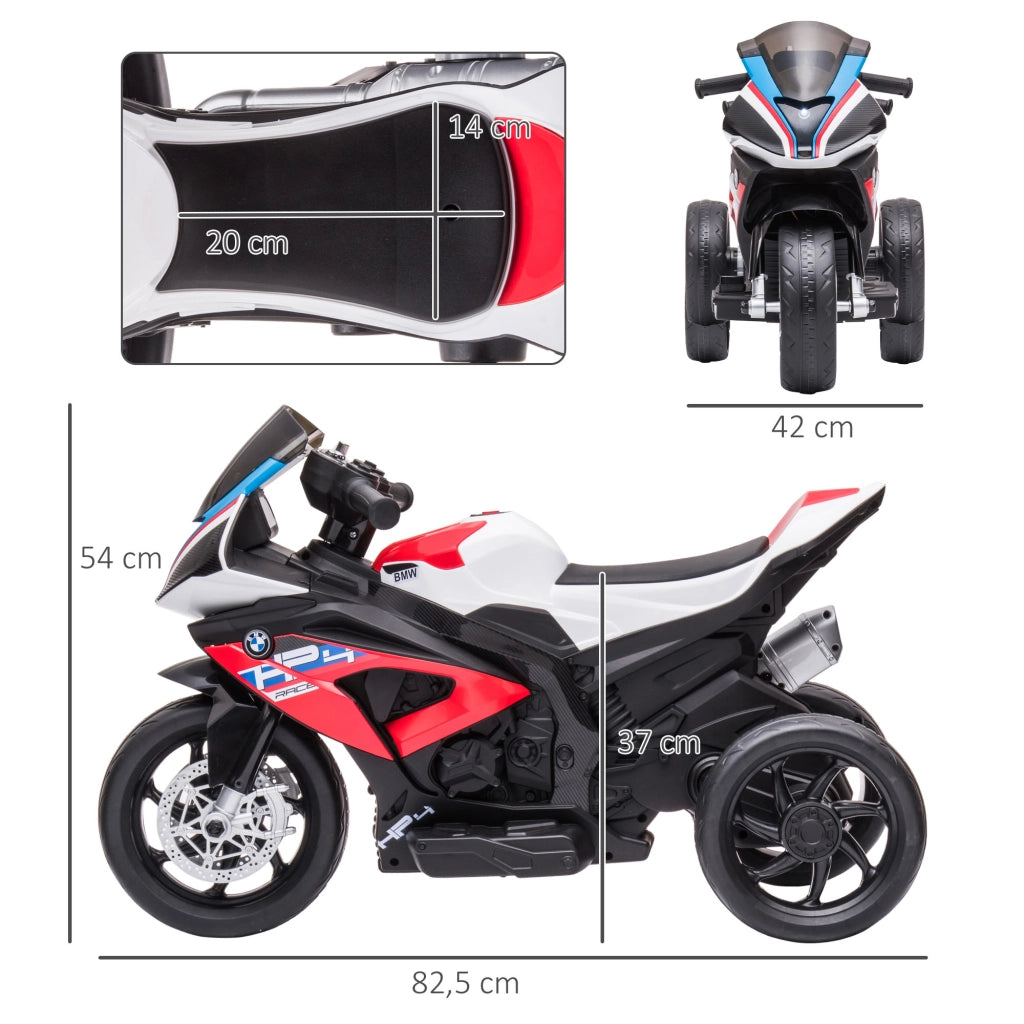 Moto Elettrica per Bambini con Luci e Musica ¨C Zephmum ¨C Rosso 82.5x42x54cm