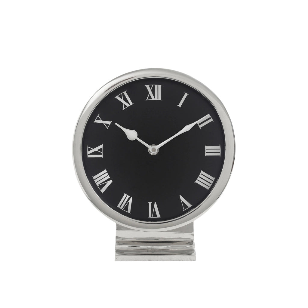 Orologio da tavolo Moments 1000 in alluminio argento