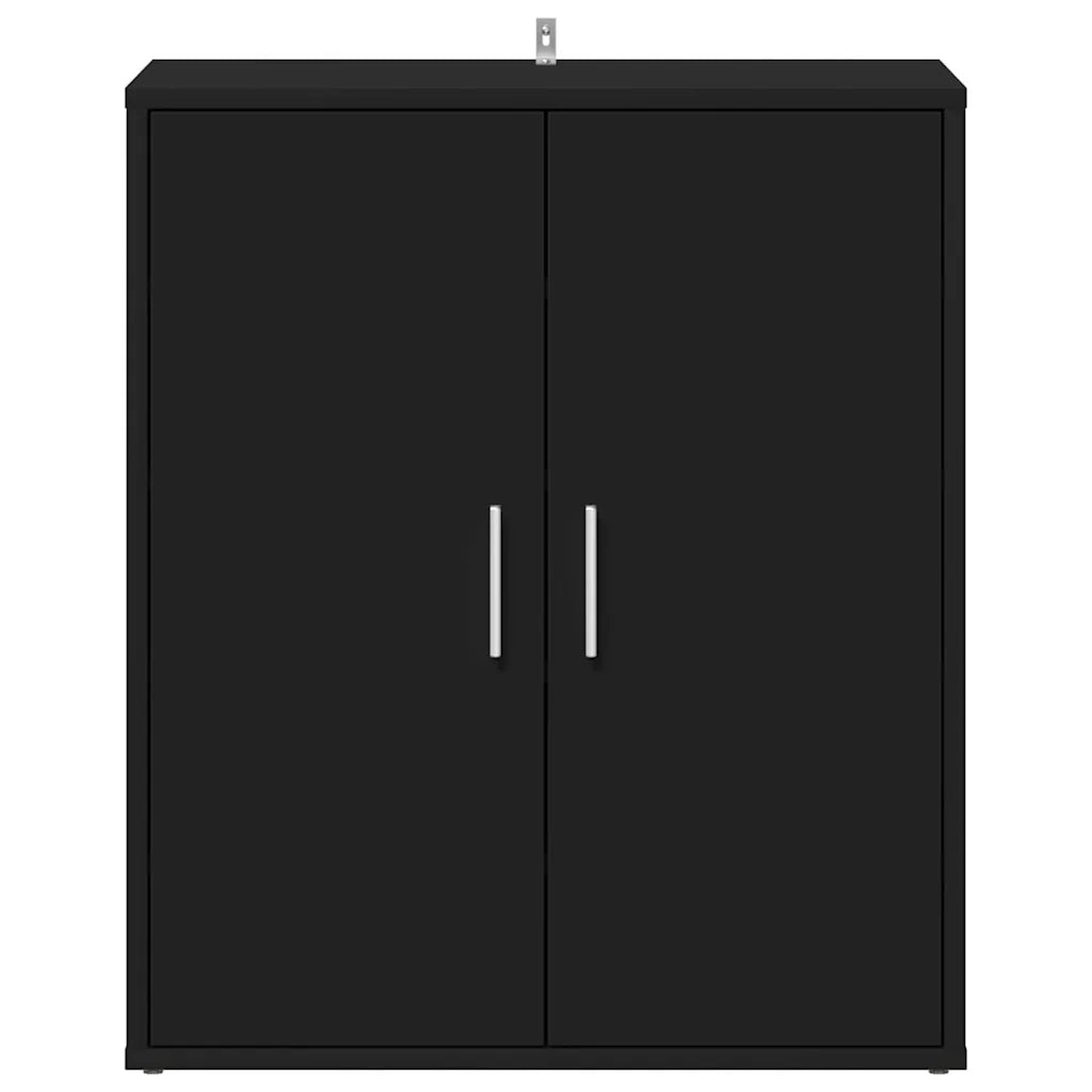 Scarpiera Nera 60x35x70 cm in Truciolato 808919
