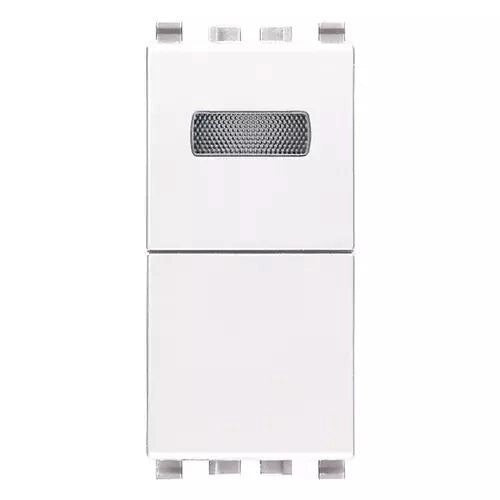VIMAR EIKON - PULSANTE 1P NO 10A + SPIA ARANCIO BIANCO