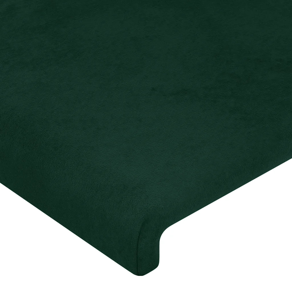 Testiera ad Orecchio-Testata con Orecchie Verde Scuro 93x23x78/88 cm in Velluto 232572
