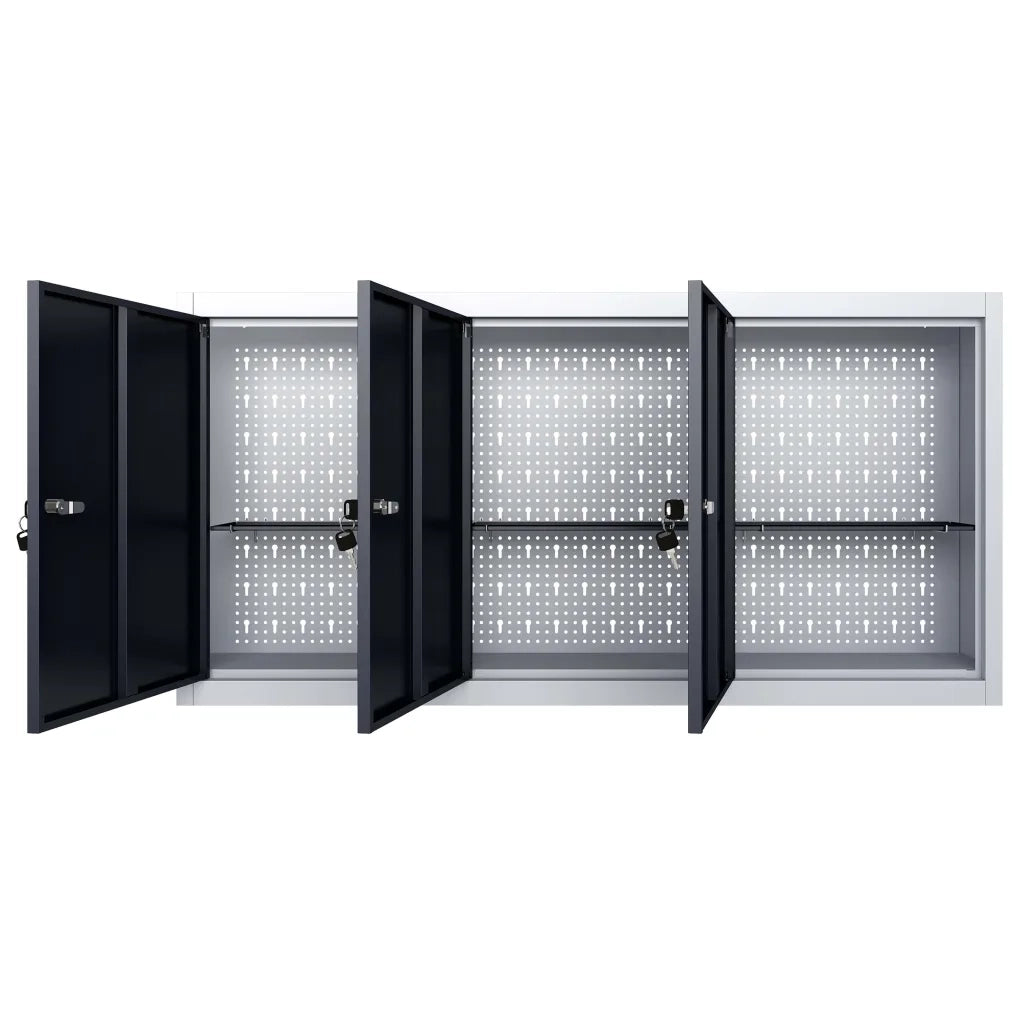 Armadio a Parete Stile Industriale in Metallo Grigio Nero CFW9733341