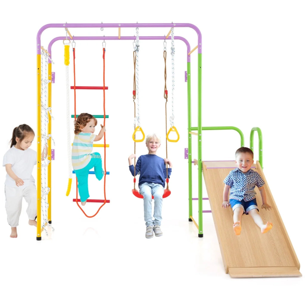 Set da arrampicata per interni 8 in 1 218 x 213 x 204 cm Design multicolore sicuro e divertente 20_0011900