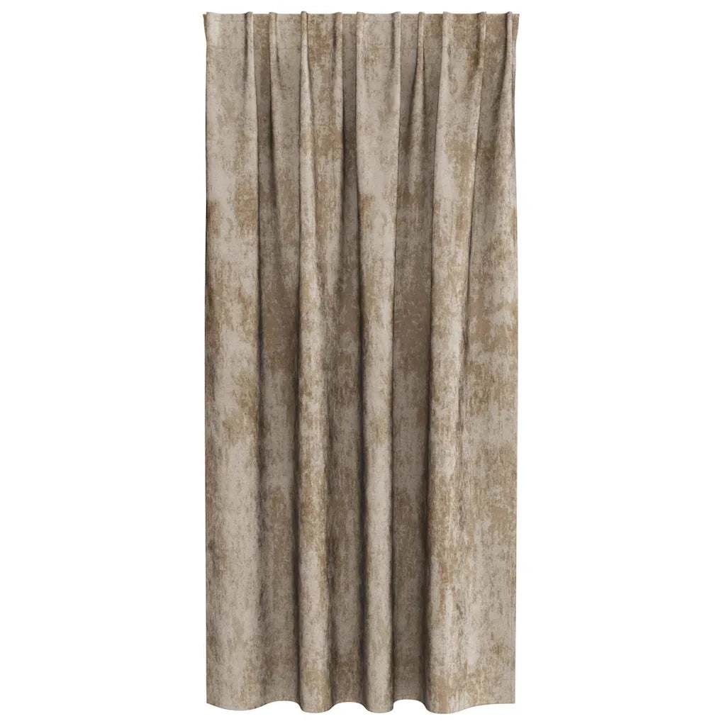 Tende in Velluto con tende 2 pz Champagne 175 x 140 cm Velluto