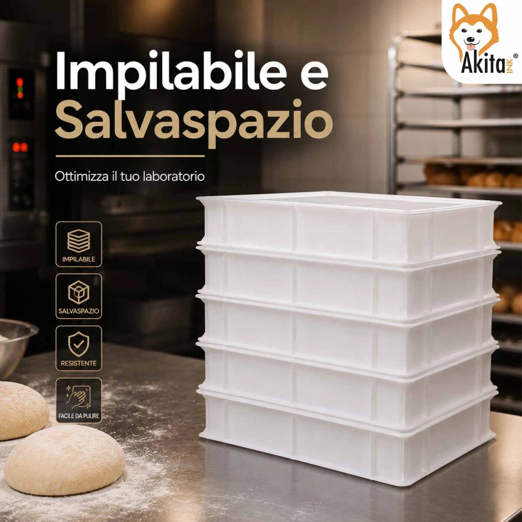 Akitaink 3 Cassette Lievitazione Pizza Pane Coperchio