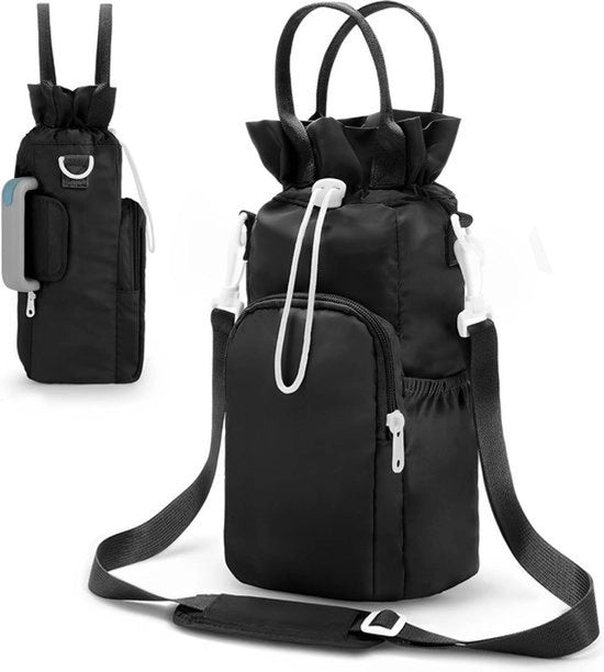 Borsa a Spalla con Isolamento - Camminata Senza Mani - Accessori Sportivi - Viaggi e Campeggio - Nero