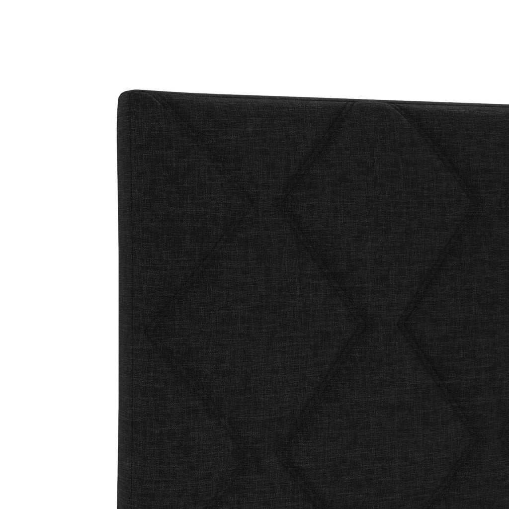 Letto ottomano con materasso con testiera 2 pz Nero Tessuto 3457885