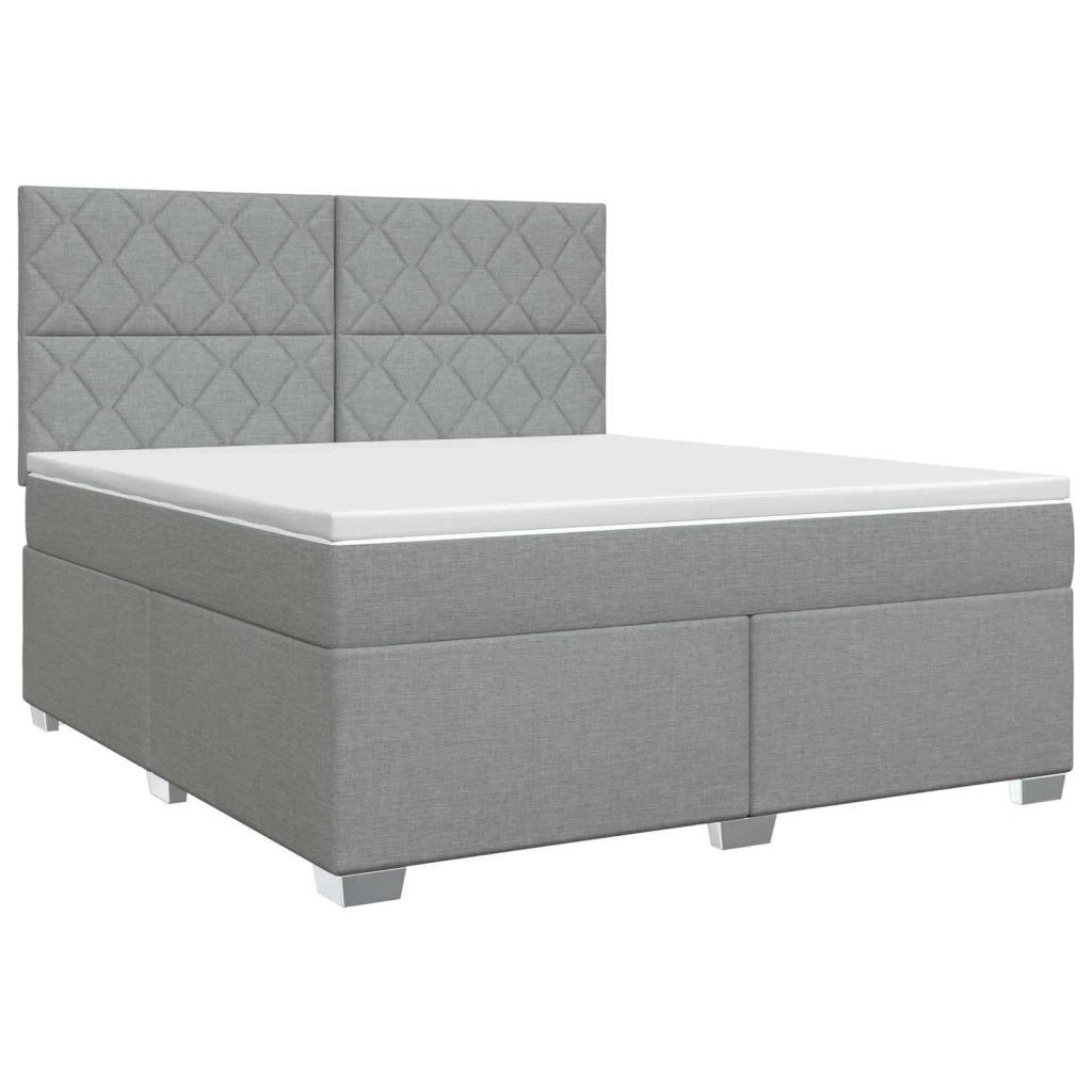 Letto box spring con materasso Grigio Chiaro 160 x 200 cm 3453451