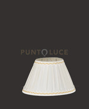 TC 3026 PARALUME DM.25CM AVORIO E ORO ATTACCO E14 PLISSE