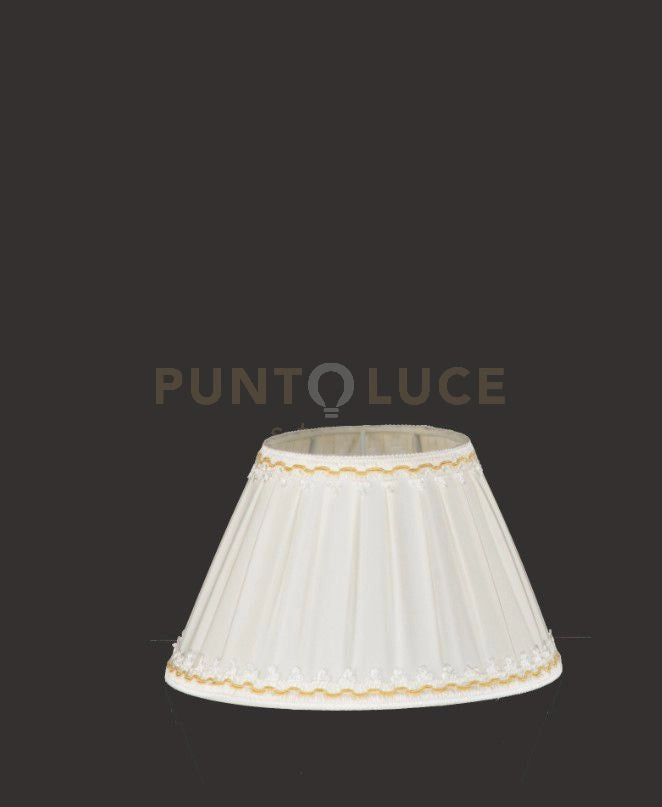TC 3026 PARALUME DM.25CM AVORIO E ORO ATTACCO E14 PLISSE