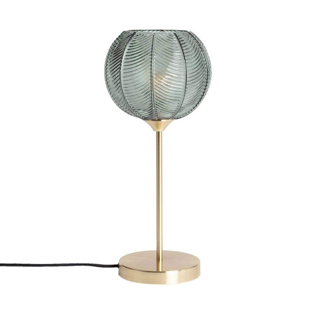 Lampada in metallo e vetro, 20cm, verde