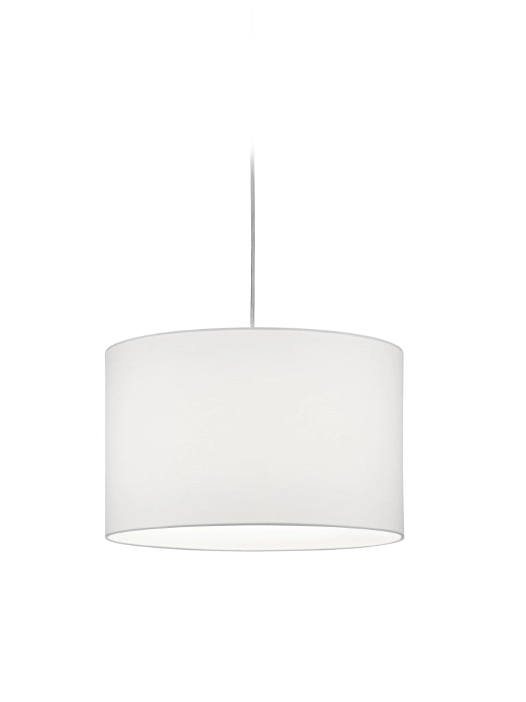 Lampada Sospensione Interno Rotonda 4W Hotel Tessuto Bianco Duoline GD Trio