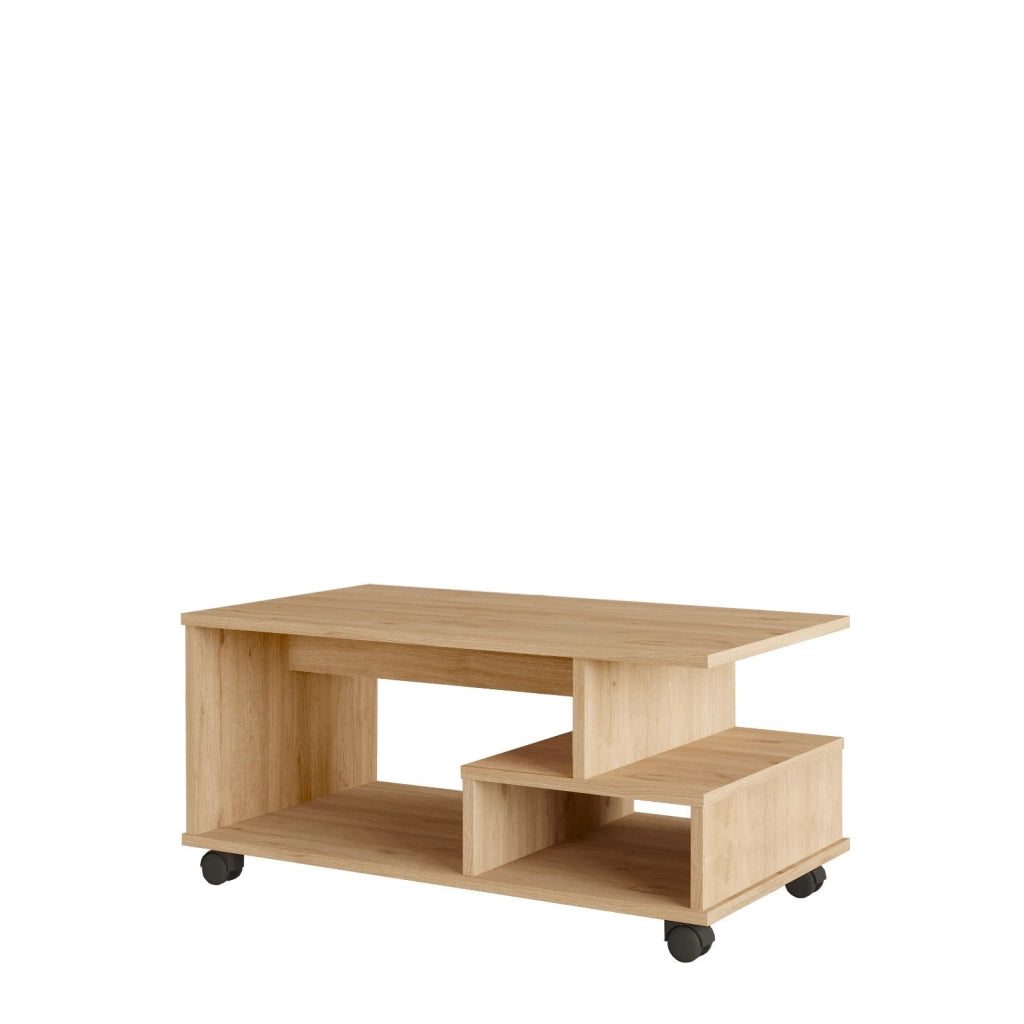 Tavolino in legno "MIN9" - 90 x 51 x 42 cm - Beige