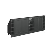 Set di mobili sottotetto Rion Antracite rustico/Antracite Set di 5 Vicco