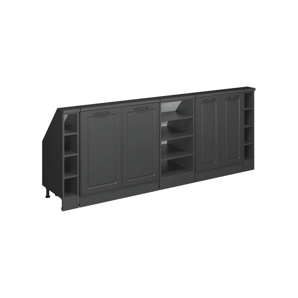 Set di mobili sottotetto Rion Antracite rustico/Antracite Set di 5 Vicco