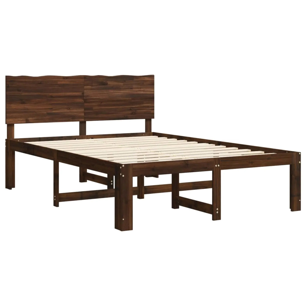 Letto matrimoniale con testiera ROSTOCK Marrone Scuro 903401