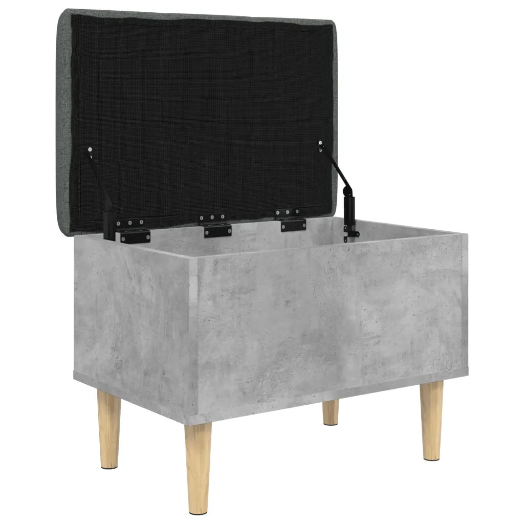 Panca Portaoggetti Grigio Cemento 62x42x46 cm Legno Multistrato 835071