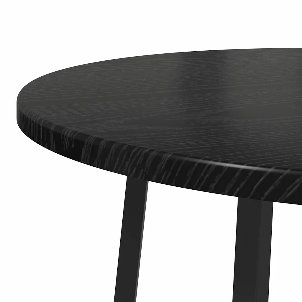 Set tavolini con lo scaffale 2 pcs Rovere Nero 869702