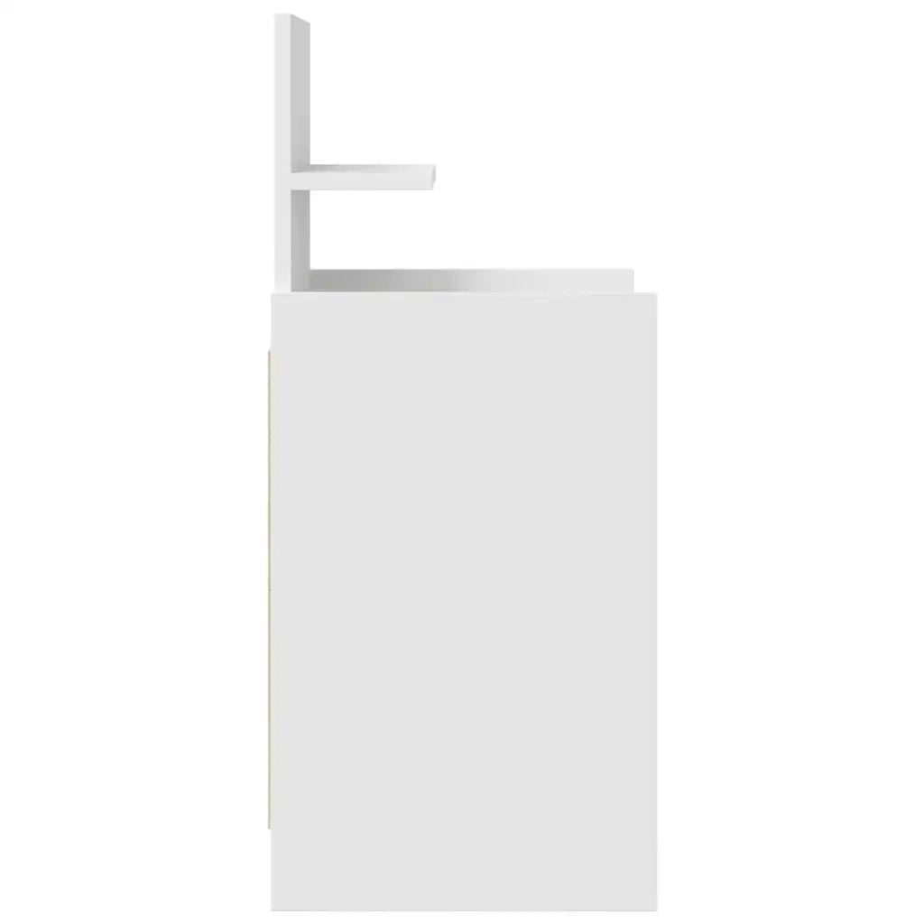 Comodino con 2 Cassetti Bianco 38x34x80 cm 861355