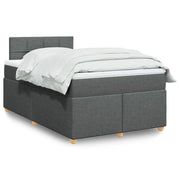 Giroletto a Molle con Materasso Grigio Scuro 120x200 cm Tessuto 3286648