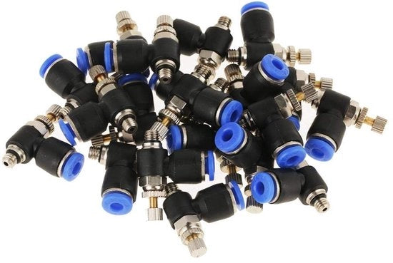 Pompa pneumatica 20 pezzi - Connettori M5 per aria - Tubo 4 mm - Disegno ovale - Sicuro da utilizzare - Facile da installare