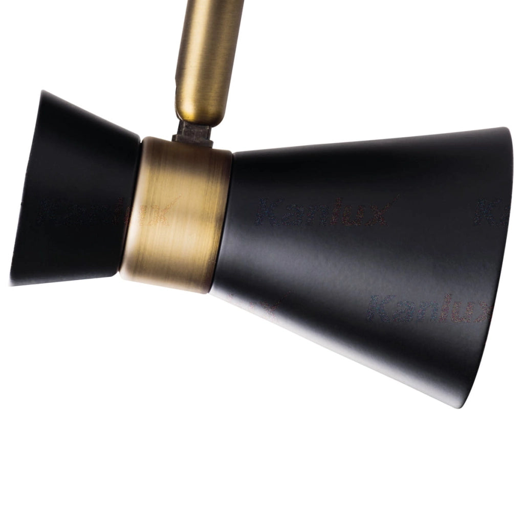Plafoniera Kanlux Mileno 29112 3 luci GU10 nero oro