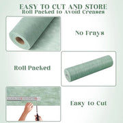 Veloce scelta - Telaio a velo 30 cm x 30 m - Verde eucalipto, resistente alle scalfitture e tagliabile