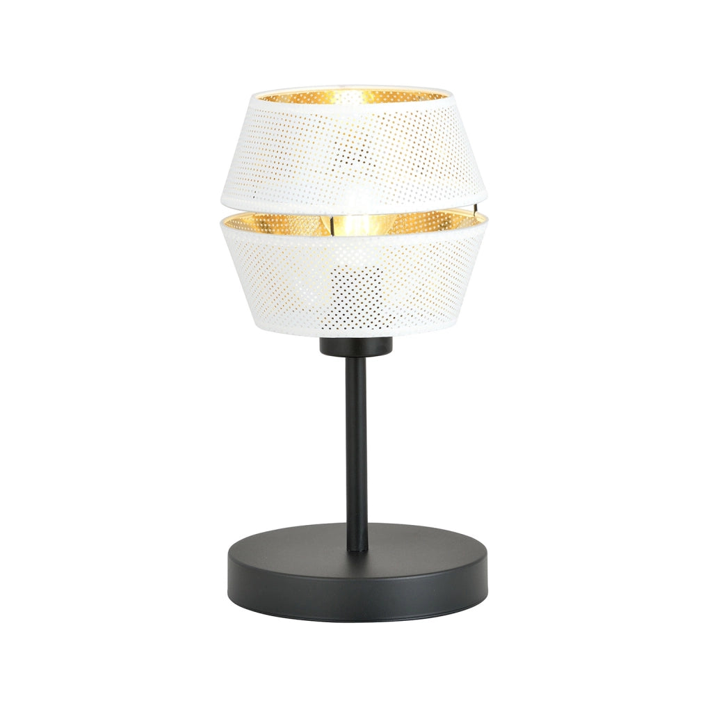 Lumetto Contemporaneo 1 Luce Enea In Metallo Bianco E Oro