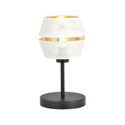 Lumetto Contemporaneo 1 Luce Enea In Metallo Bianco E Oro