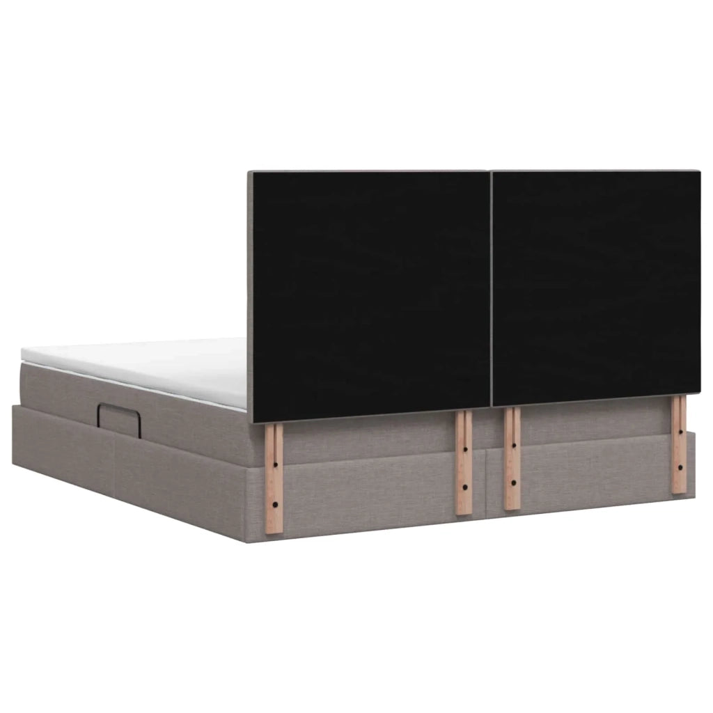 Letto con contenitore LED e materasso Tortora 140 x 200 cm 3460014
