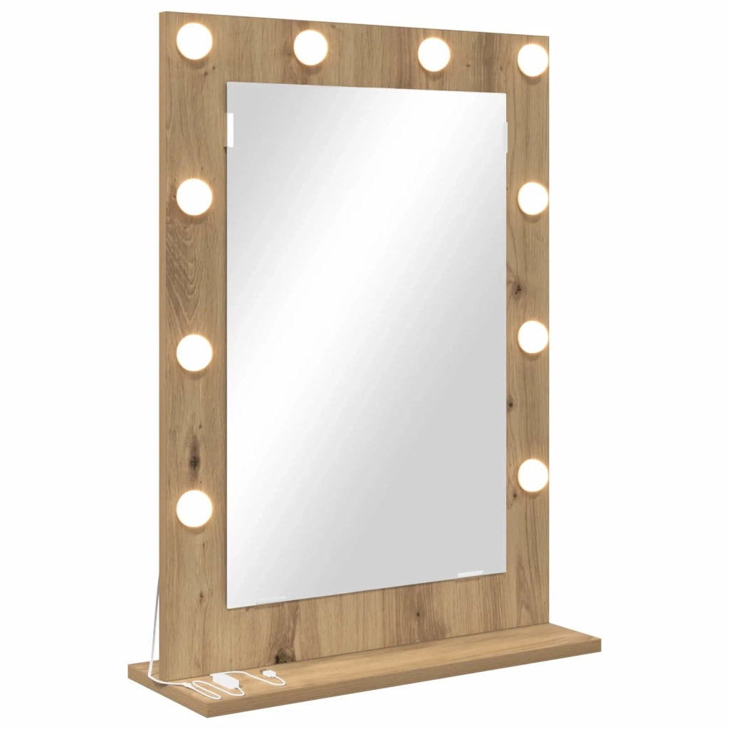 Specchio da Vanità Rovere artigianale 70 x 50 x 18 cm 868340